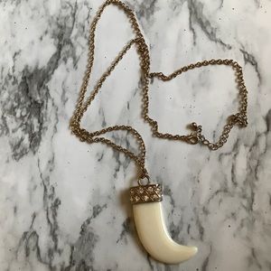 Rhinestone Horn Necklace